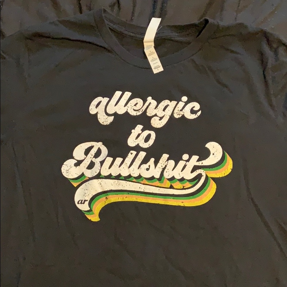 Black "Allergic to Bullshit" Shirt
